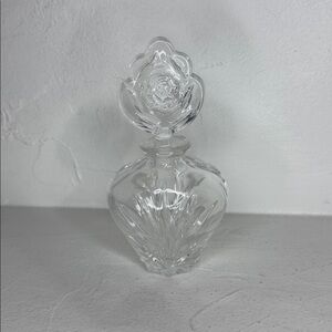 Princess House American Rose lead crystal perfume bottle